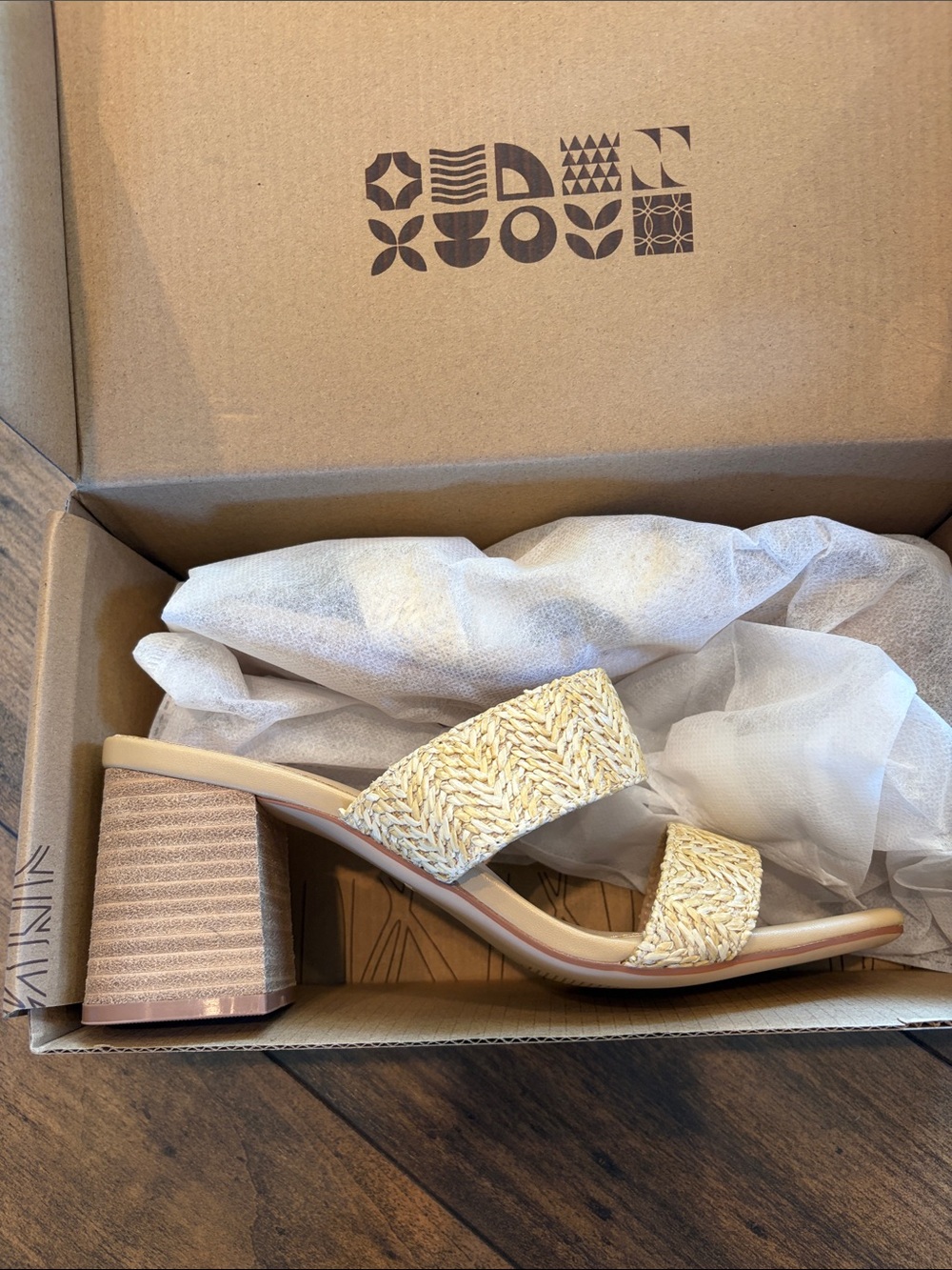 Wedge Straw Slide Sandals in Natural - Women